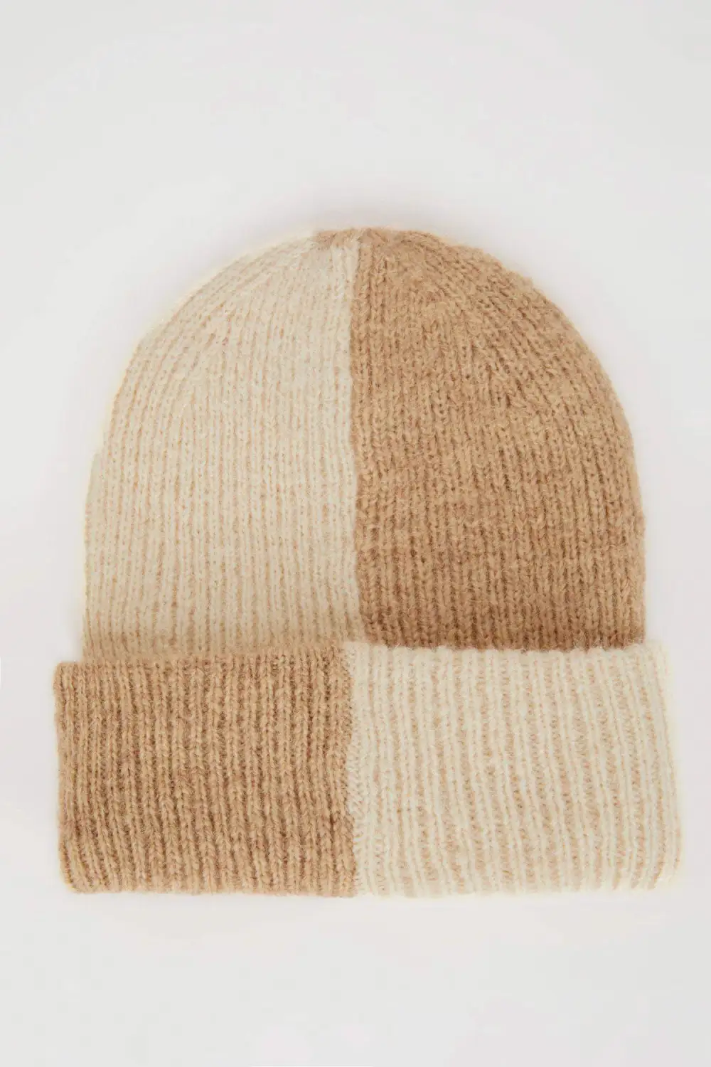 Patchwork Color-Block Wool Beret