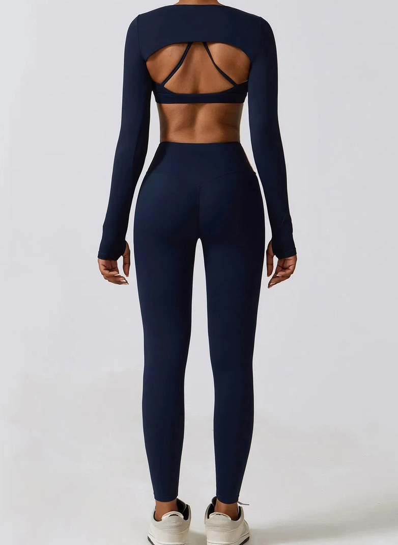 Cross Back Long Sleeve Active Set