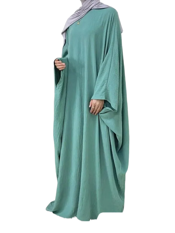 Women's Solid Color Maxi Abaya, Modesty Round Neck Long Sleeve Dress for Daily Wear, Ladies Muslim Islamic Clothing for All Seasons, Dresses for Women, Loose Abayas