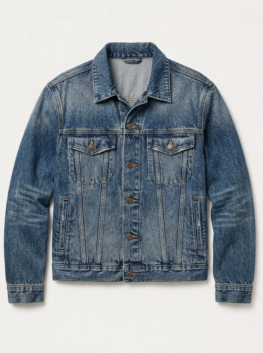 Men's Vintage Wash Distressed Denim Jacket