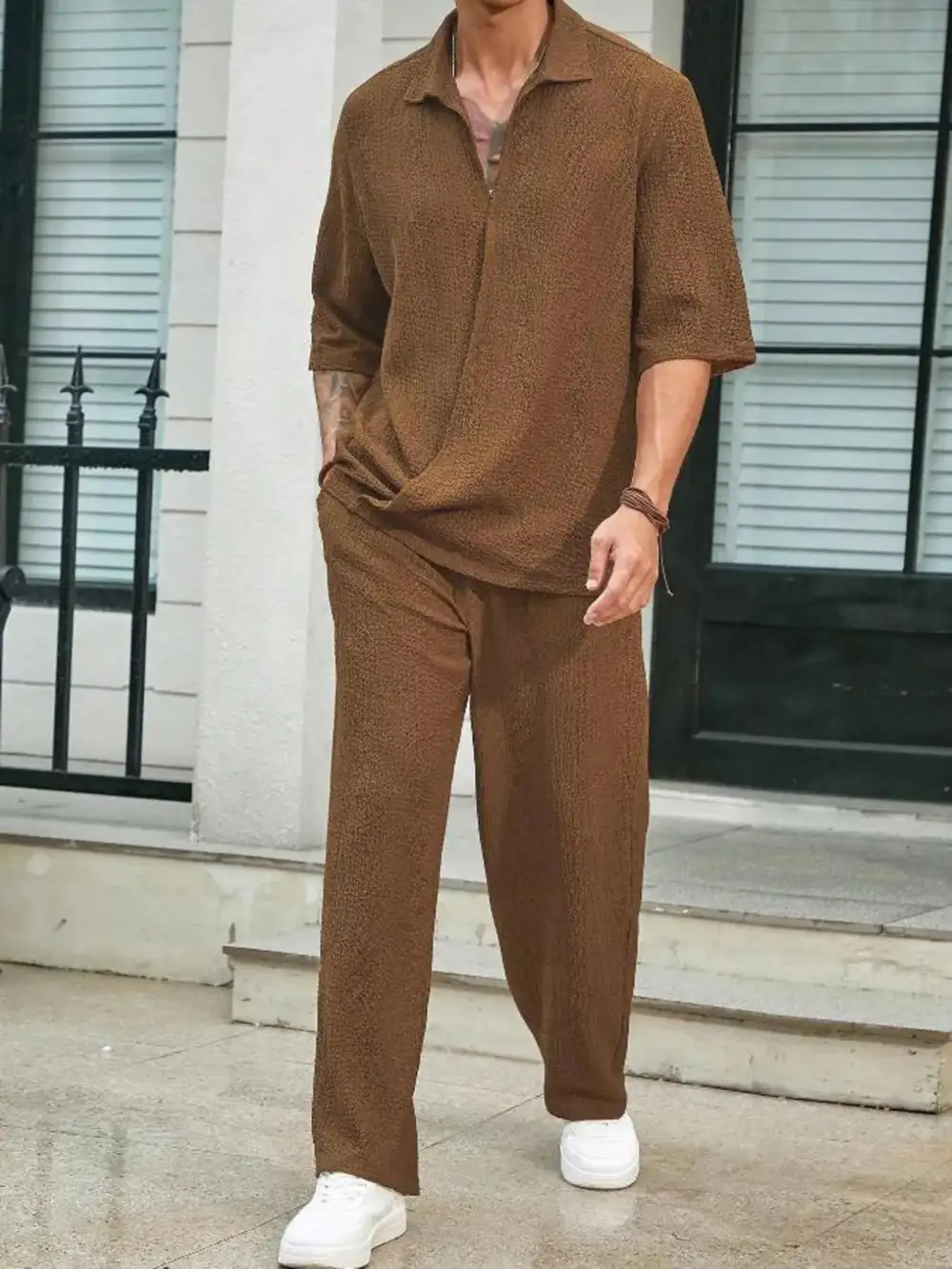 Half Sleeve Top and Pants Set