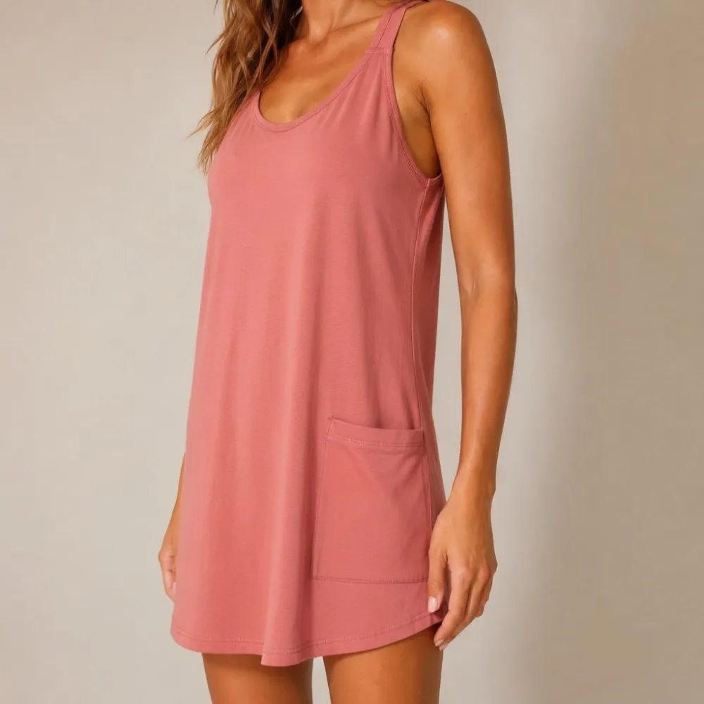 🔥Women's Casual Tank Dress with Built-in Shorts & Pockets