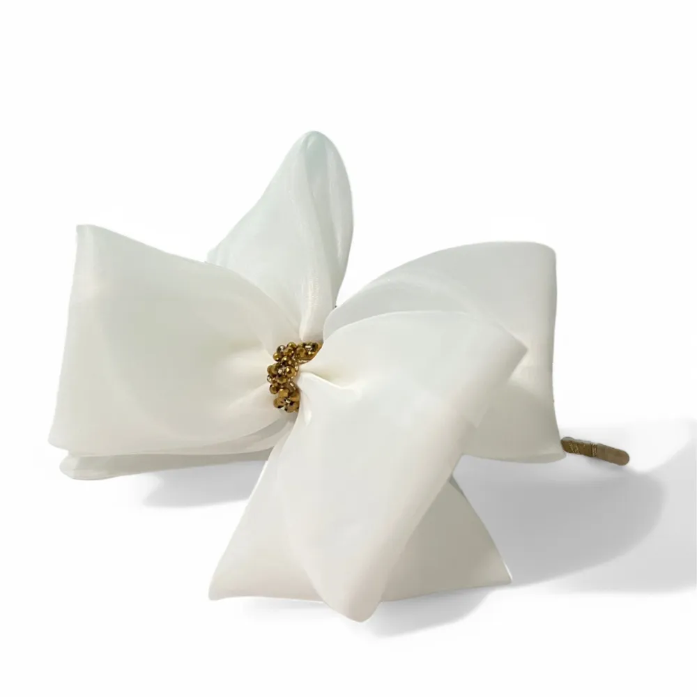 Angel Wings Kids Organza Bow Headband