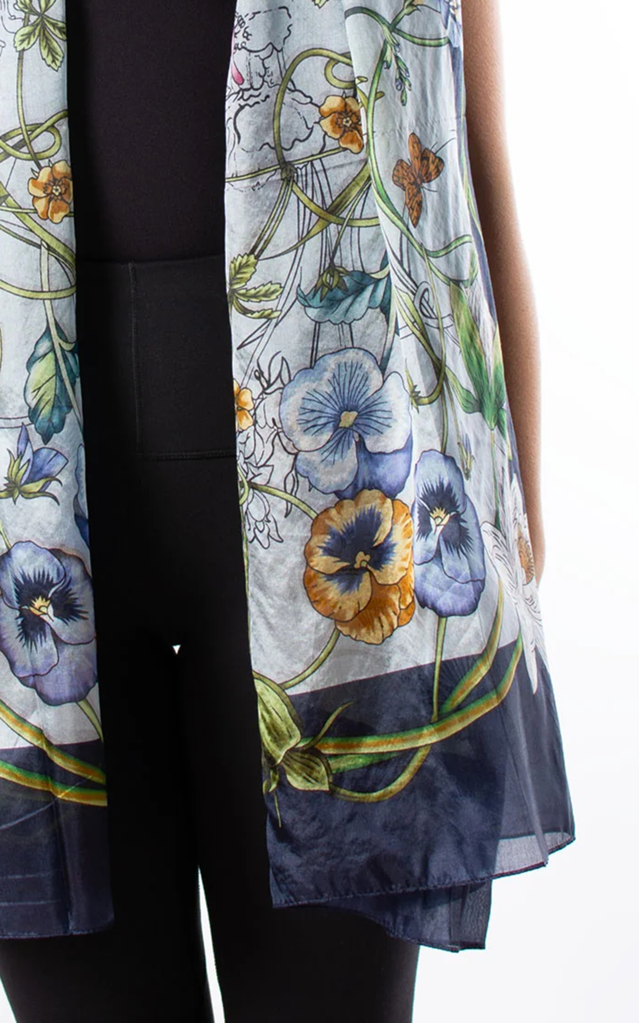 Luxurious And Exquisite Versatile Navy Blue Women's Scarf