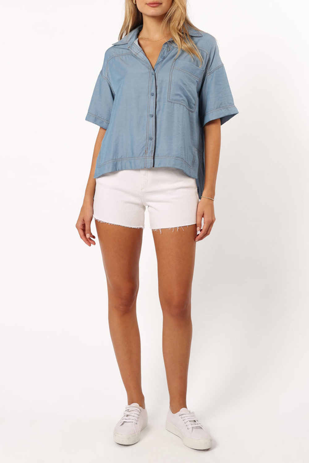 BLUE DENIM STYLE TOP