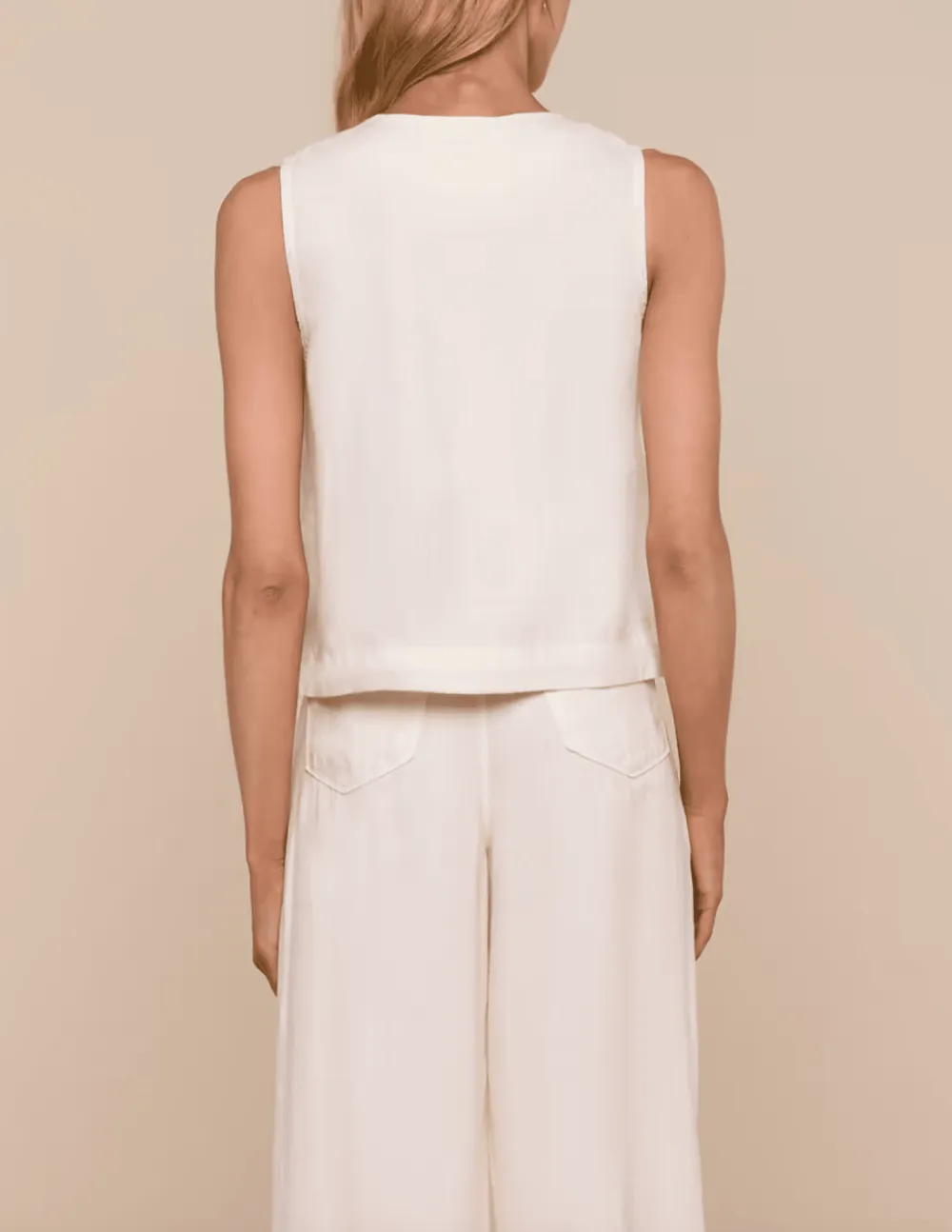 Linen Sleeveless Tank Top