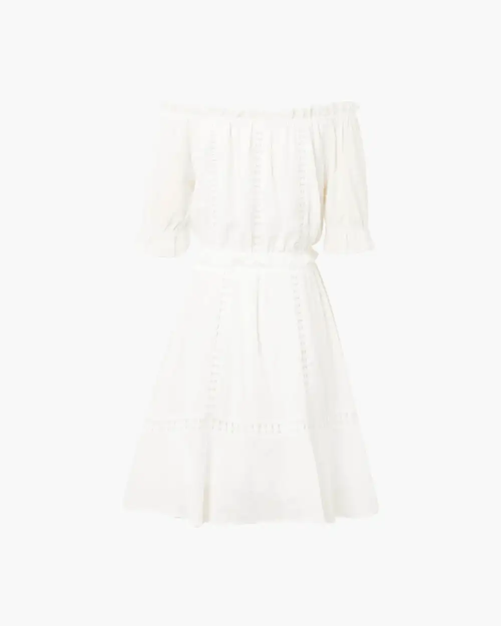 Modern Embroidered Ruffle Maxi Skirt