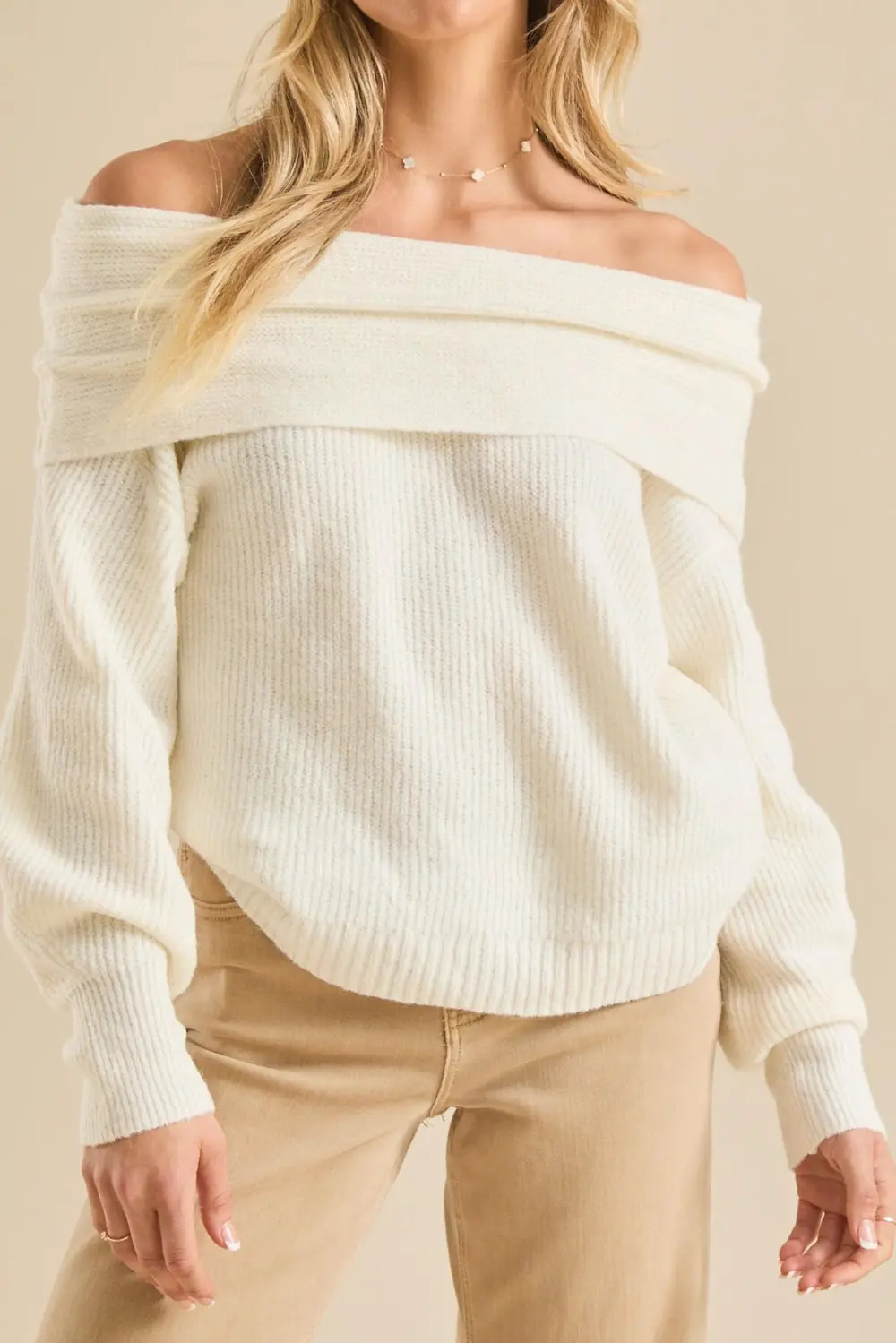Oversized Off Shoulder Sweater