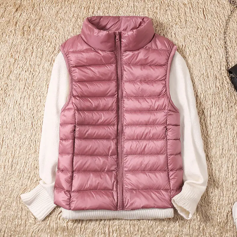 Women's Waterproof Vest With Duck Down and Jacket