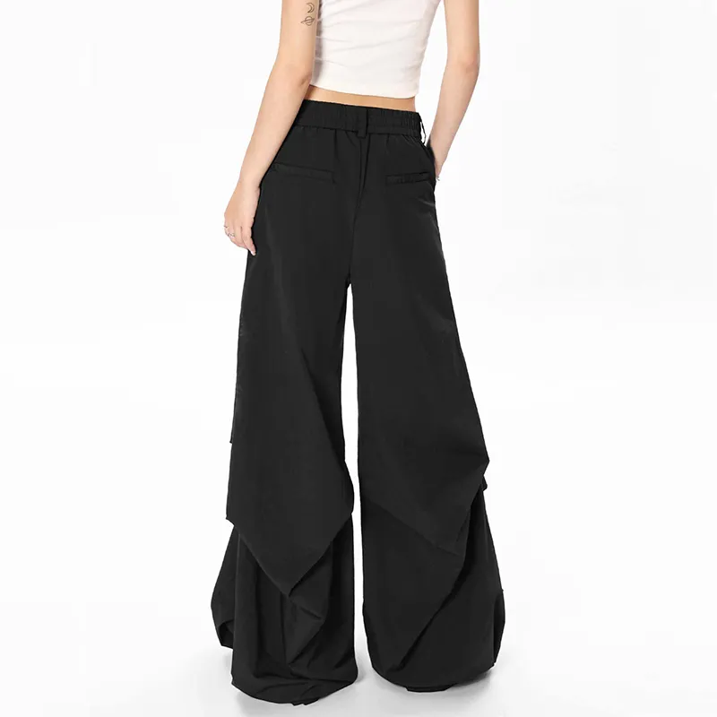 Pleated Parachute Pants