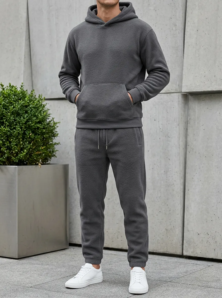 Men's Fleece Hoodie with Joggers Outfit