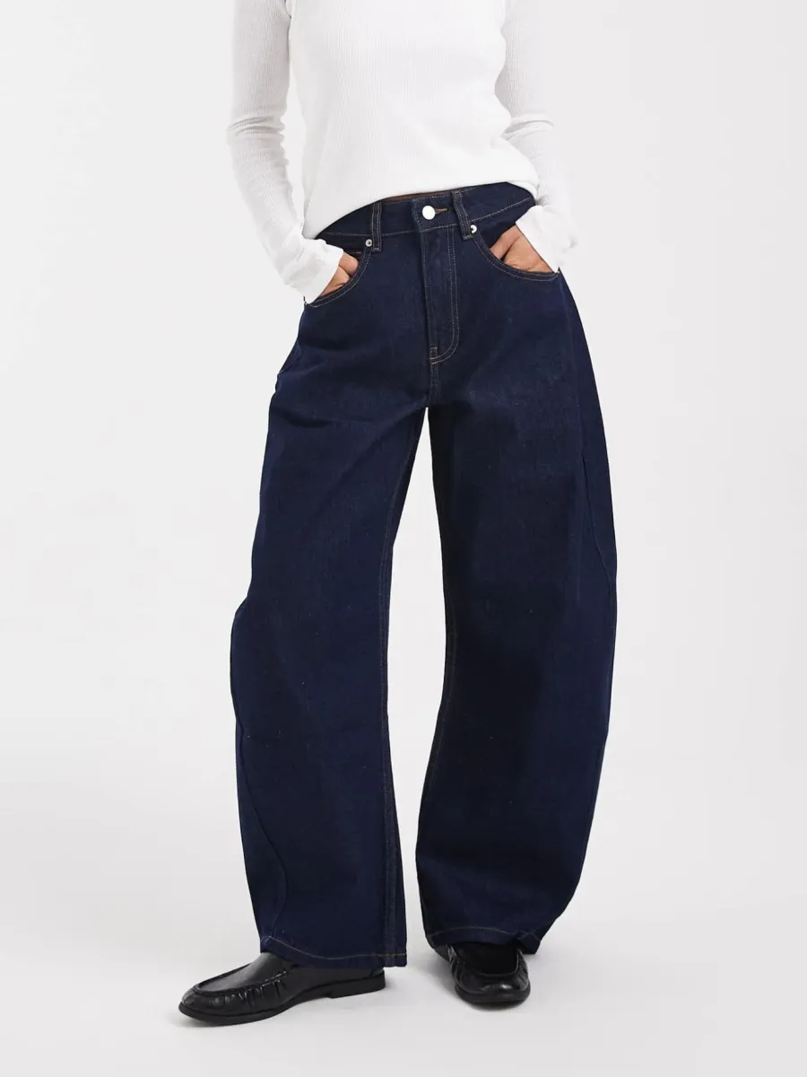 Oversized Dark Wash Denim Pants