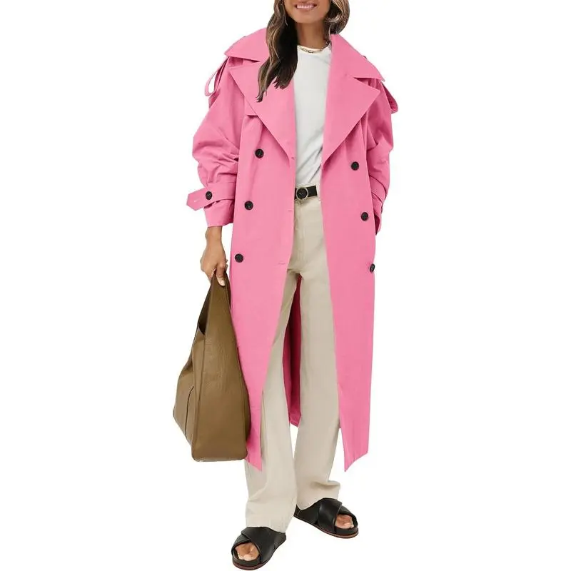Women‘s Oversized Long Trench Coat – Effortless Elegance Meets Timeless Warmth