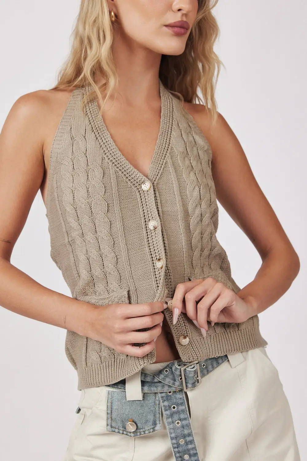 Halter Knit Tank Top