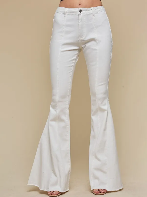 White Super Flare Jeans