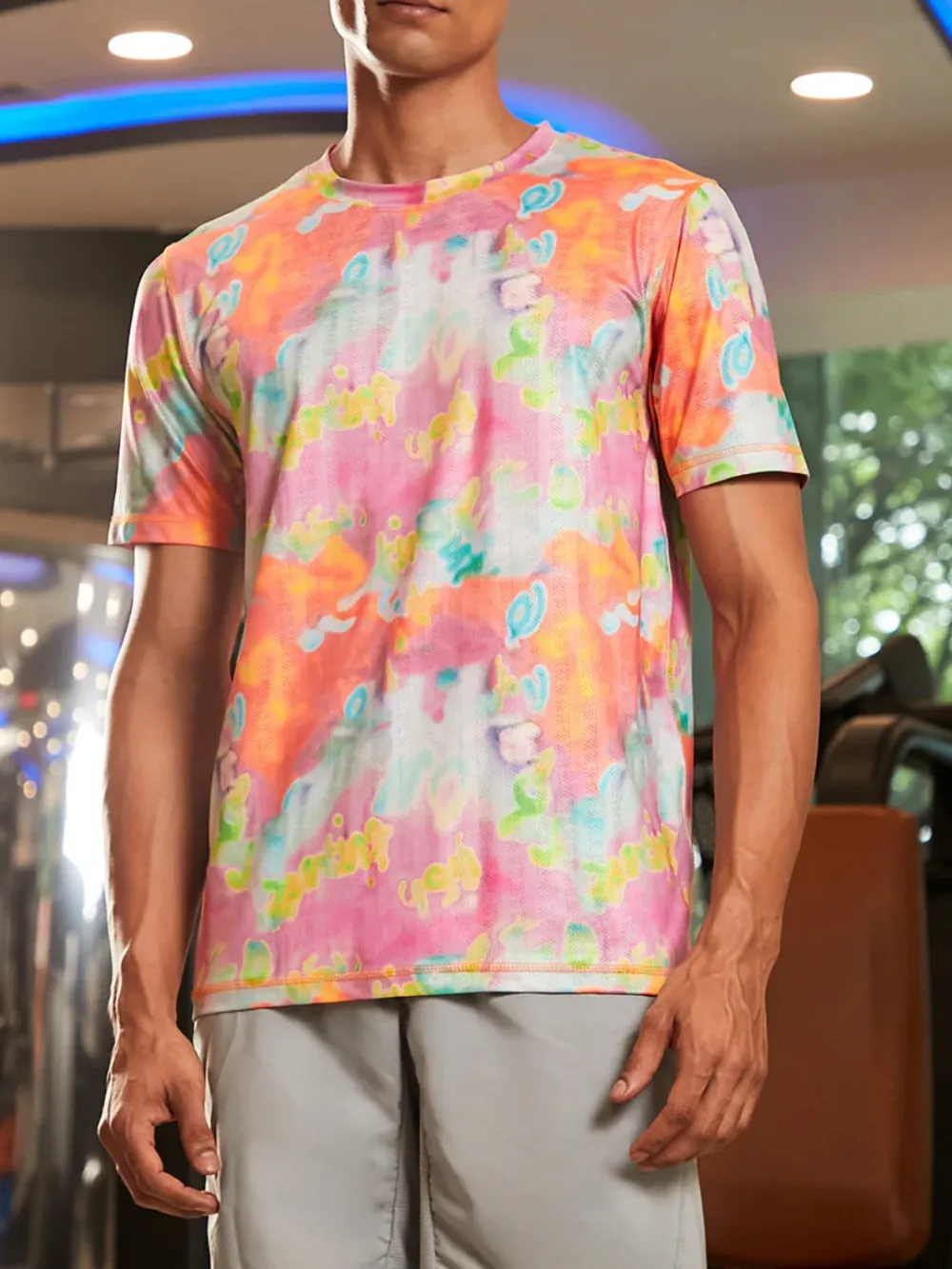 Crew Neck Sporty Activewear T-Shirt