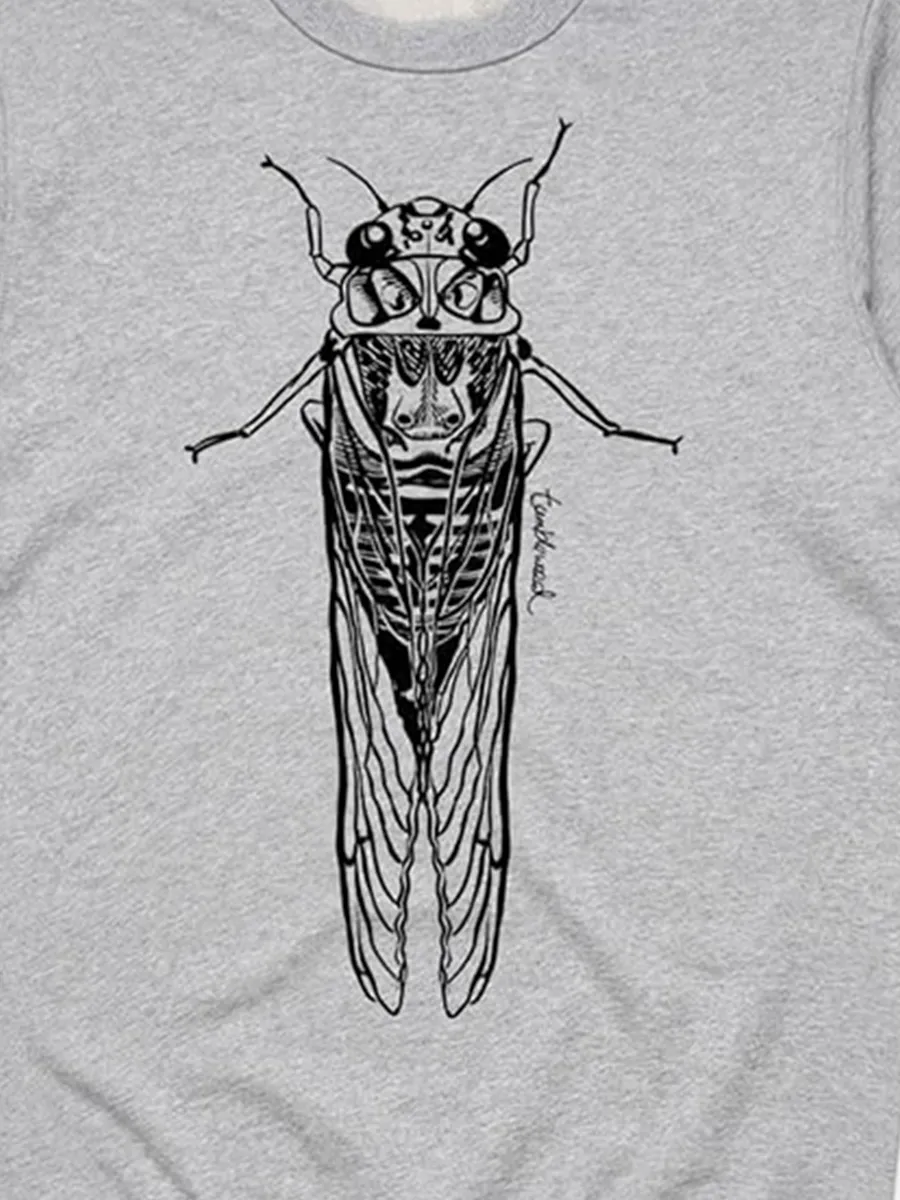 A versatile sports shirt with simple patterns of insect-like creatures