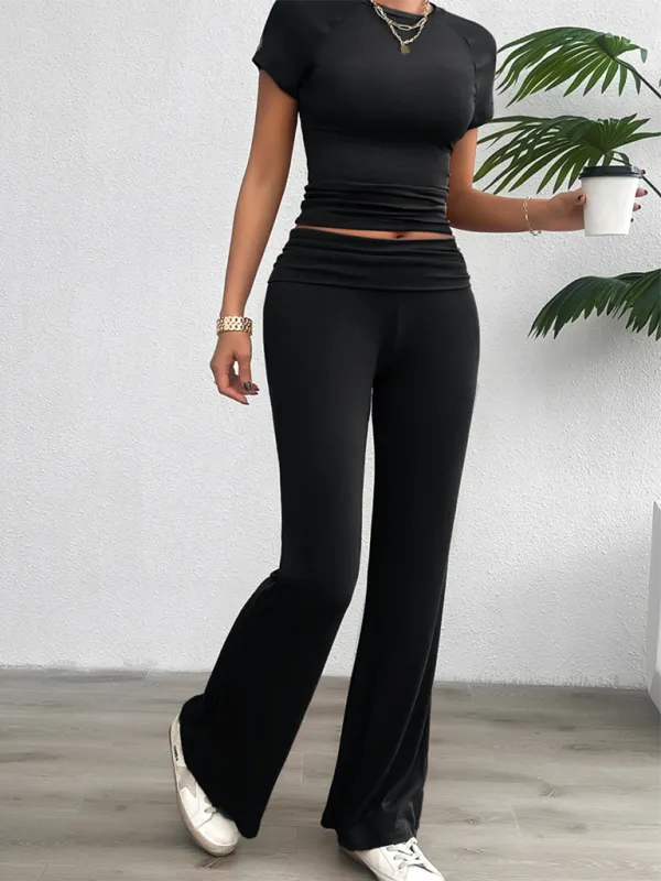 Clean Slim Fit Short Sleeve Long Shorts
