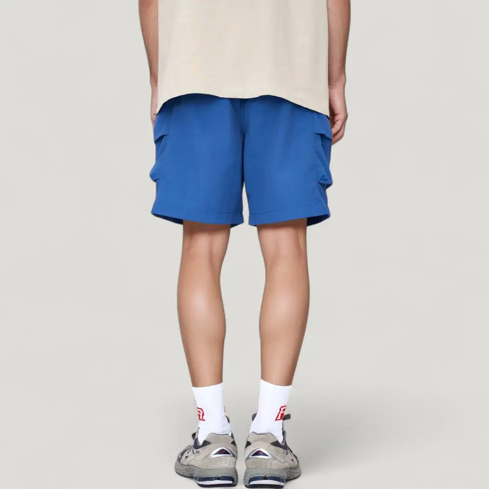 Drawstring Elastic-Waist Pocketed Men's Athletic Shorts