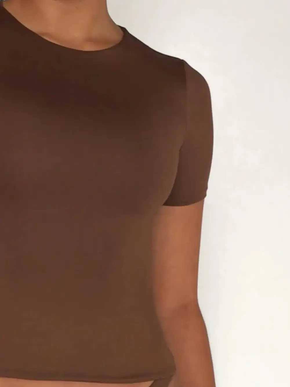 Round Neck Short Sleeve Top Set Swim Cover Up