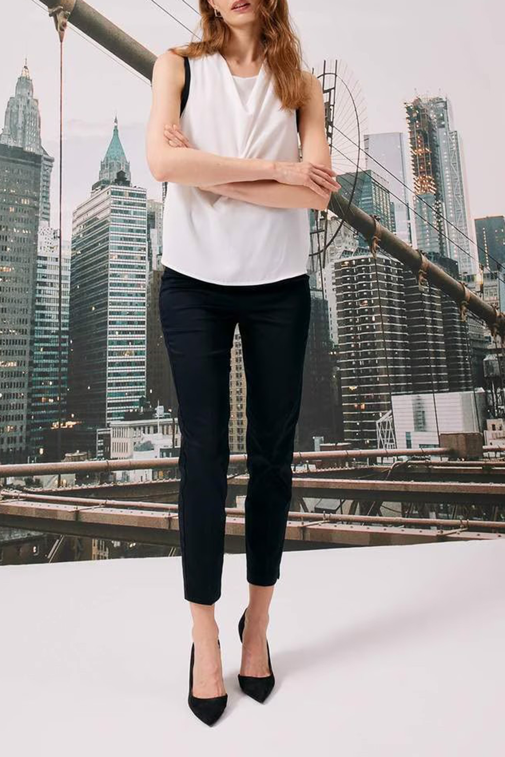 Elastic-Waist Solid Training Pants