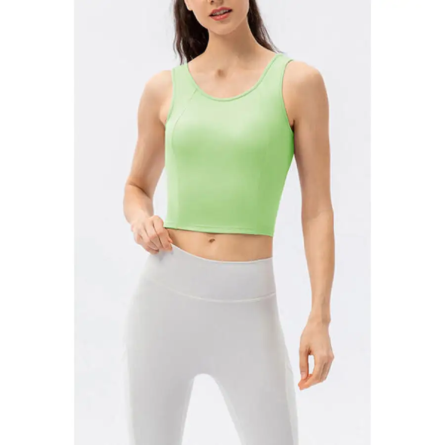 Round Neck Wide Strap Active Tank