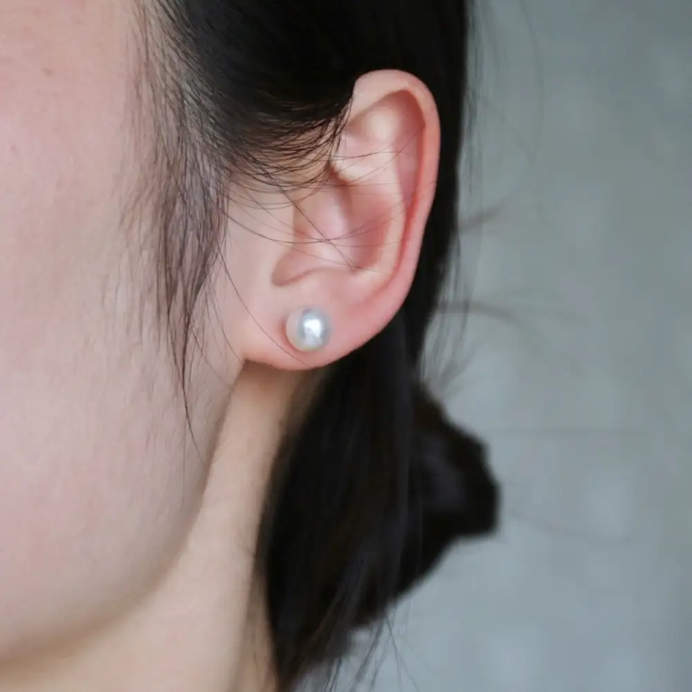 Refined Pierced Or Clip-On Pearl Stud Earrings