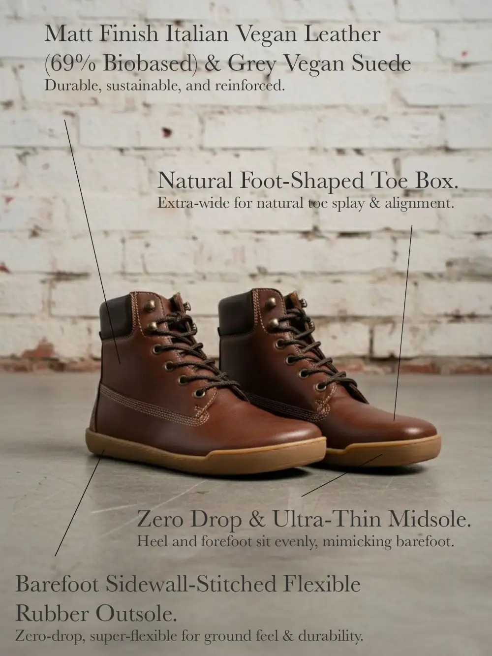 Men's Refined Weekend Water Resistant Vegan Leather Everyday Boots