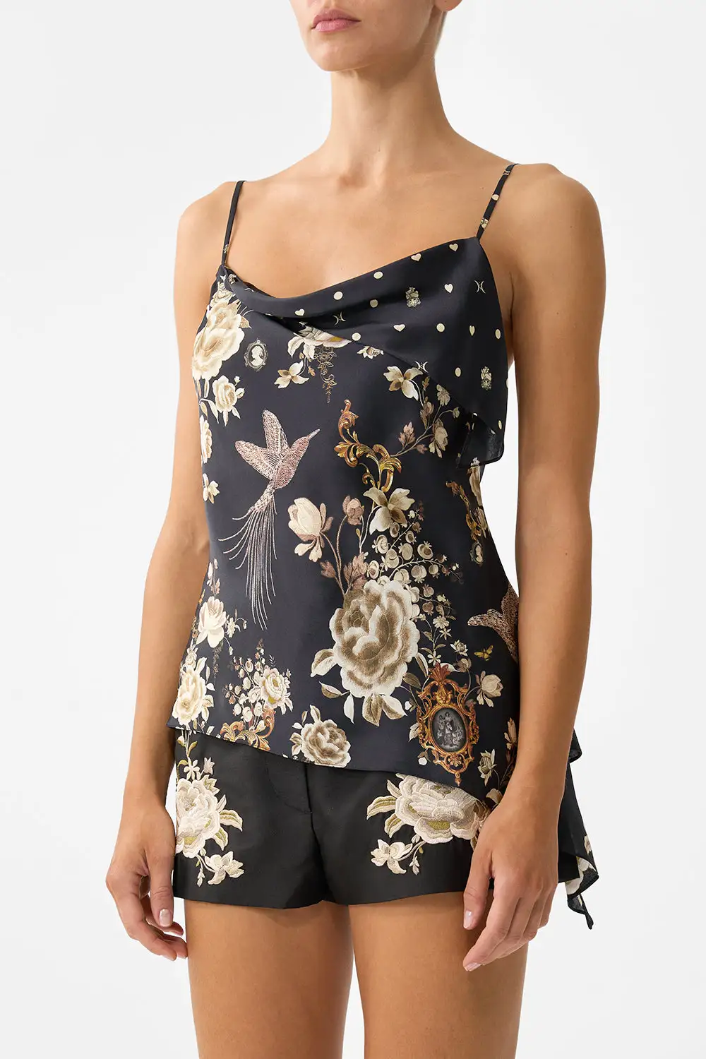 Printed Low Rise Mini Shorts