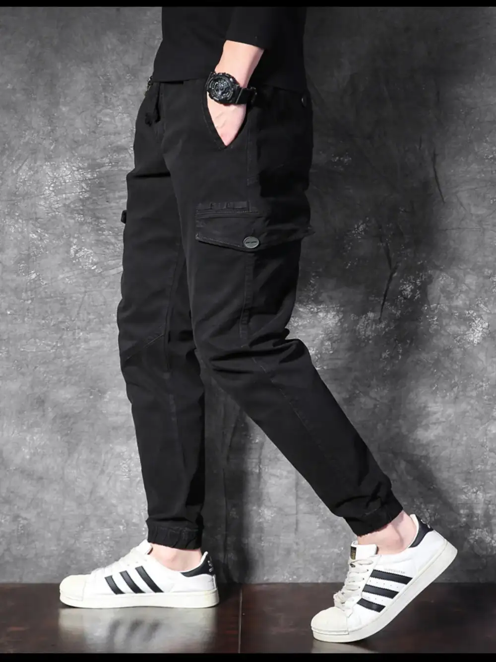 Men's Cargo Pants with Drawstring