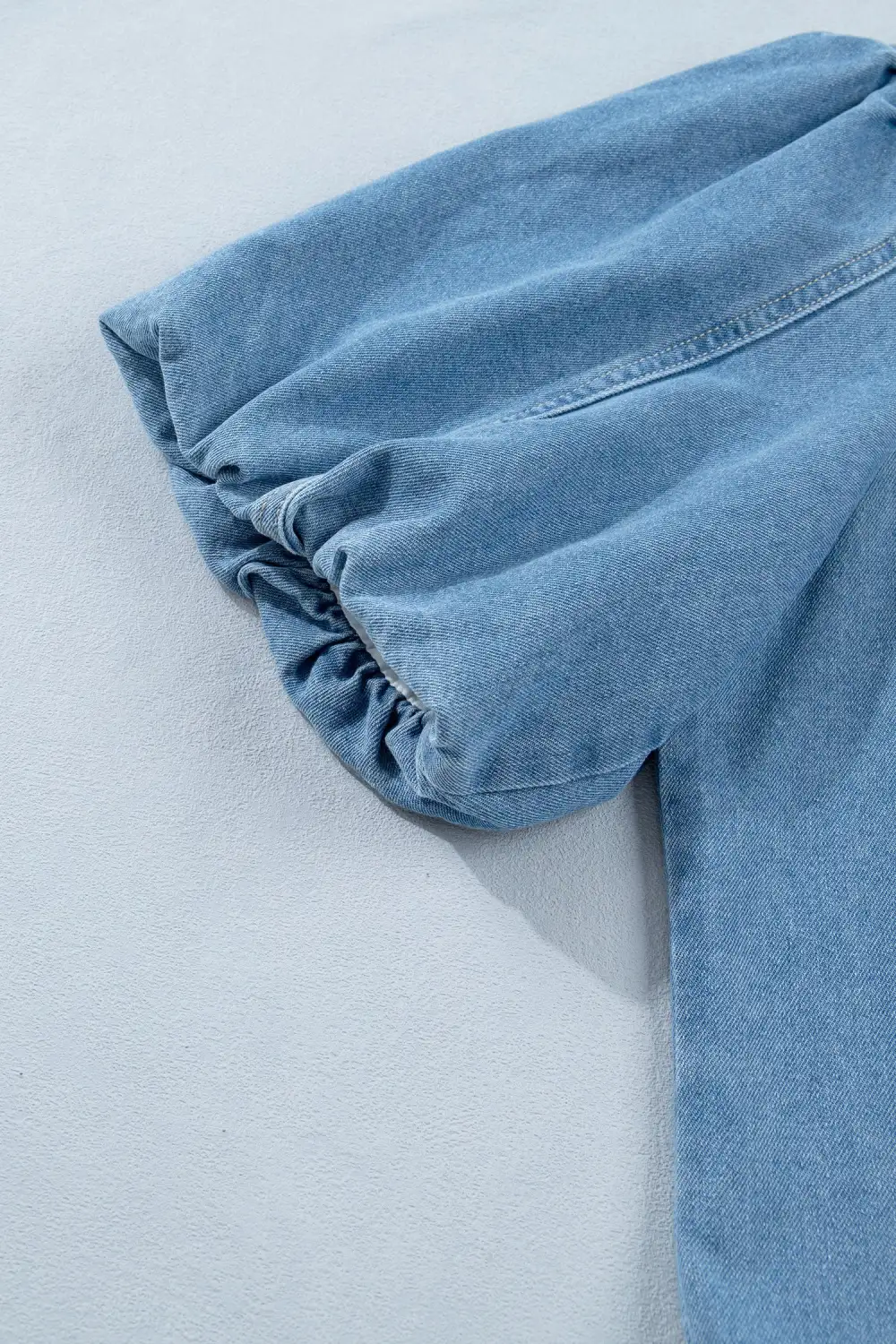 Patchwork Denim Button Front Dress Casual