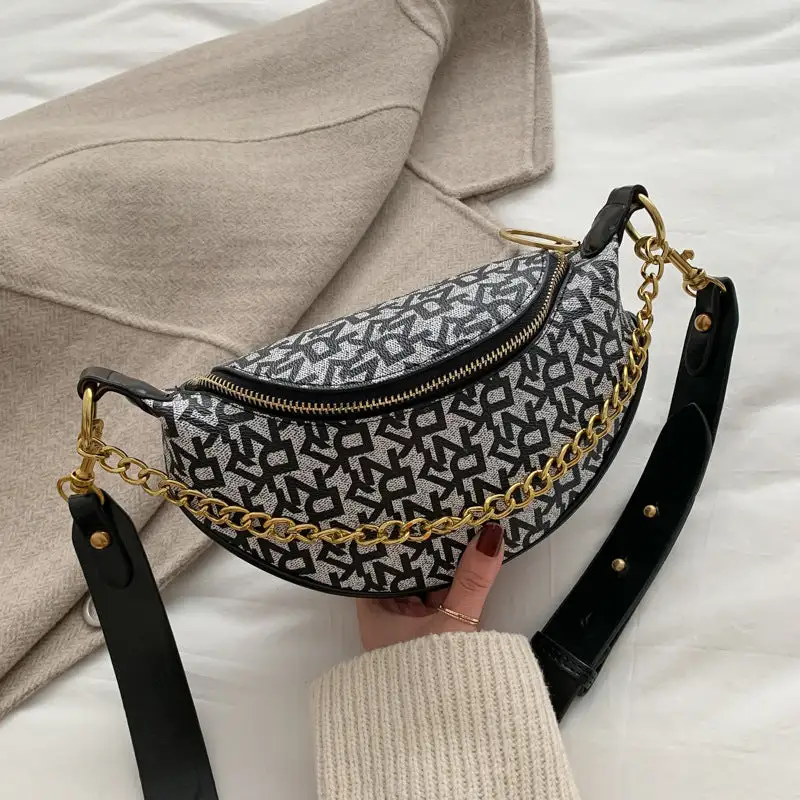 Wild Texture Printed PU Chest Bag Messenger Crossbody