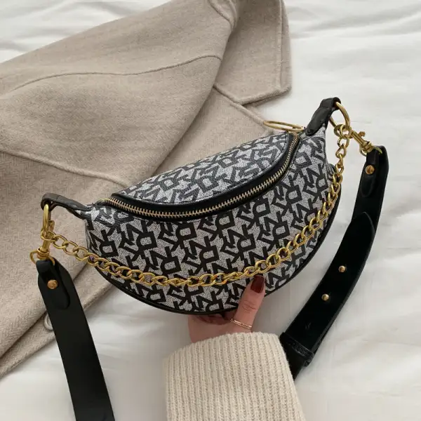 Wild Texture Printed PU Chest Bag Messenger Crossbody