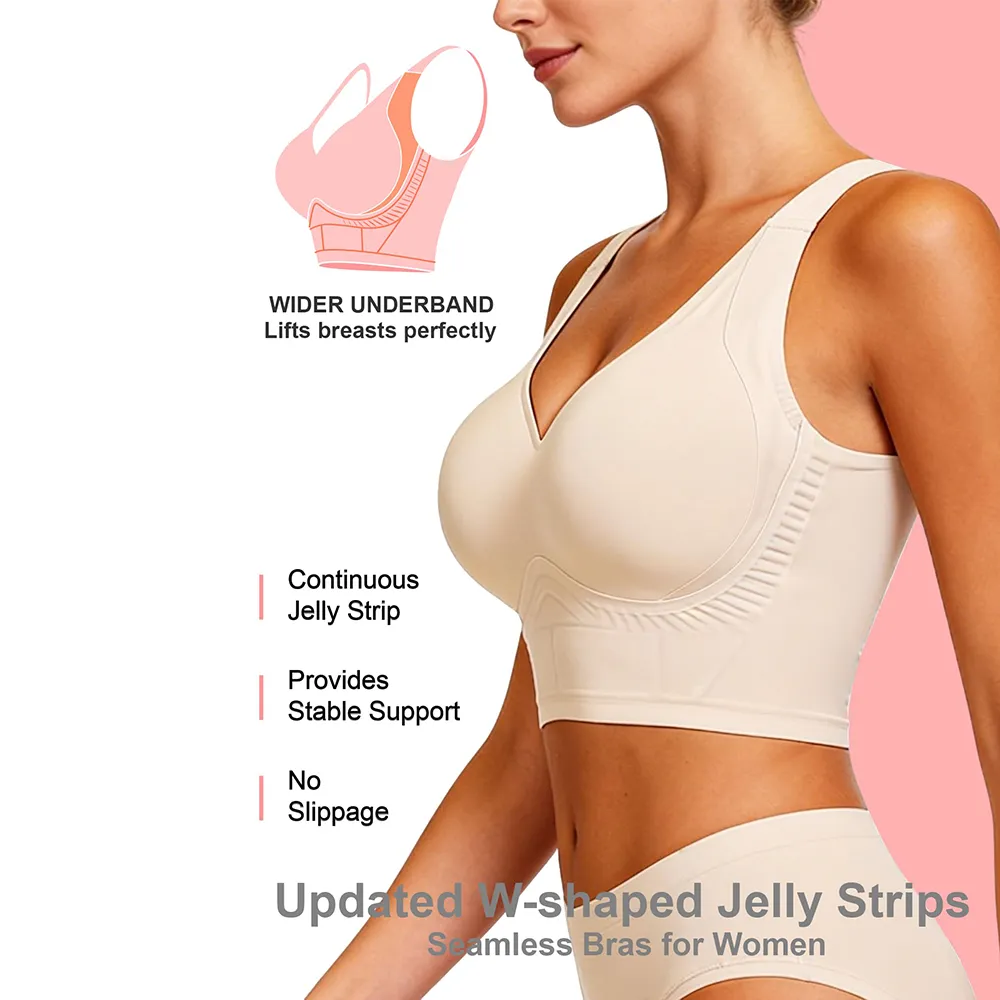 Plus Size Back Fat Smoothing Jelly Bra