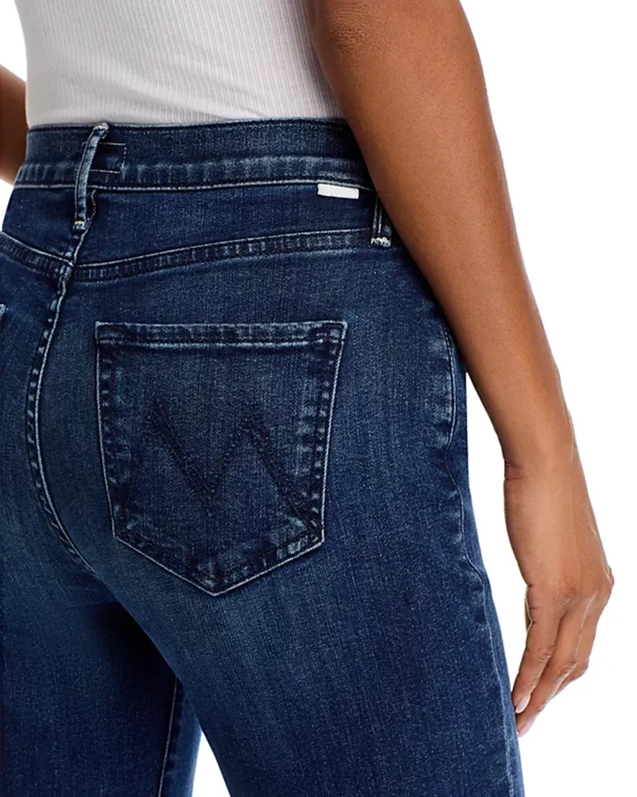 Mid Waist Bootcut Leg Silhouette Jeans