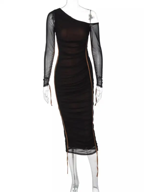 Smooth Finish Ruched Midi Dress