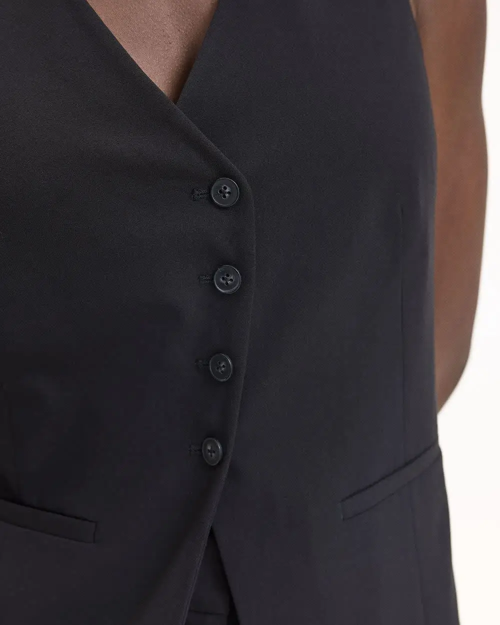 Long Sleeveless Blazer Elegance