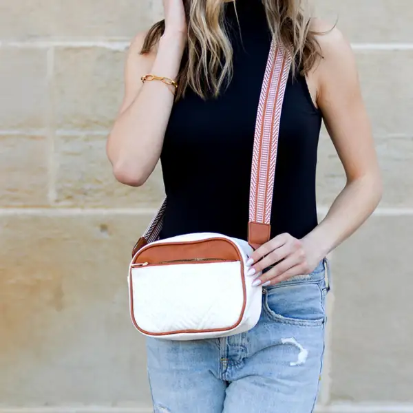 Vegan Leather Camera Crossbody Bag