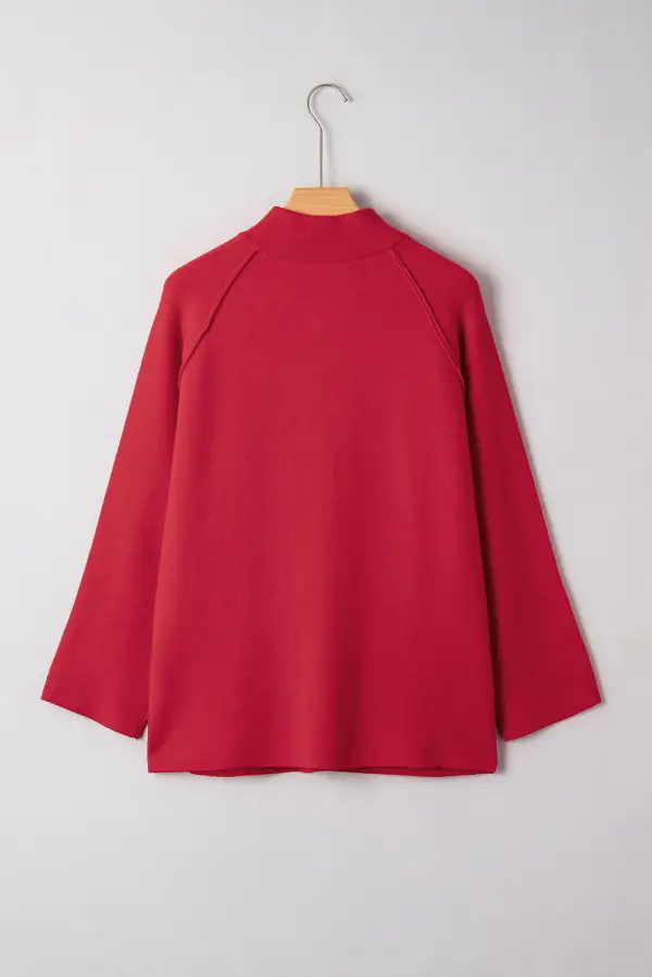 Collared Button Front Wrapped Jacket Cardigan