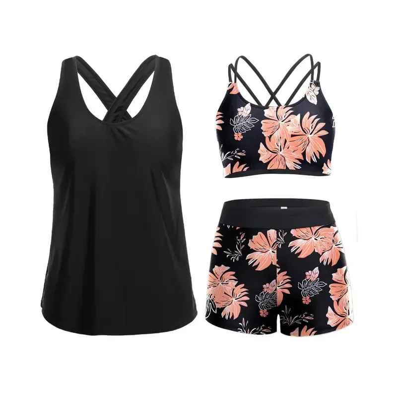 Women's three-piece vest swimsuit set