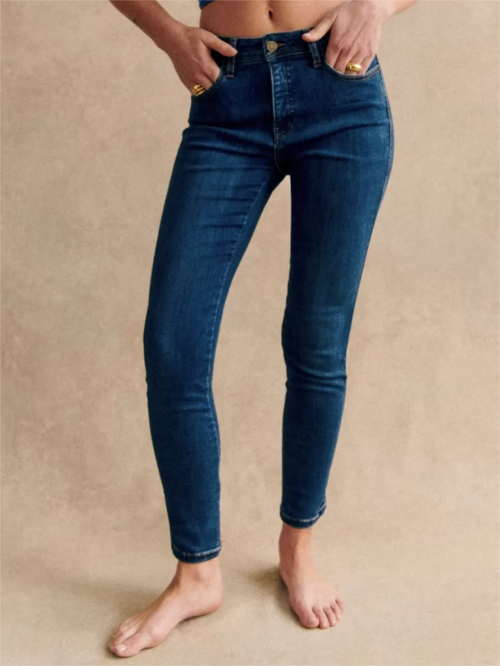Slim Mid-Waist Denim