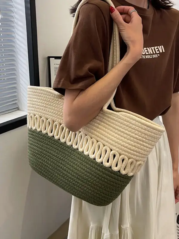 Refined Woven Shoulder Bag