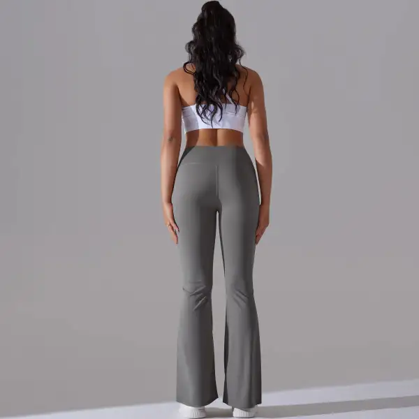 Flare Wide Yoga Pants High Waist Gym Fitness Stretch