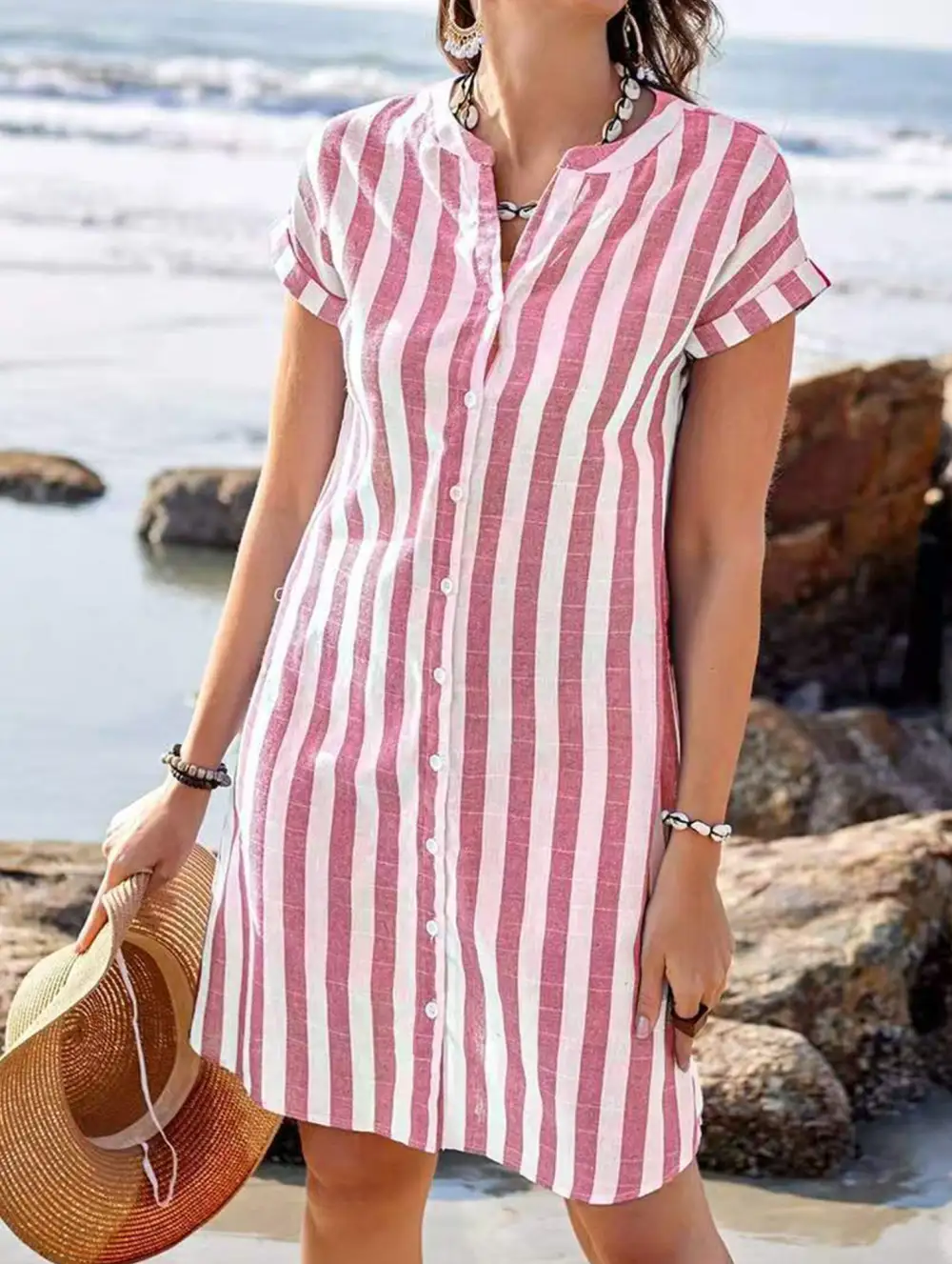 Striped Relaxed Button Shirt