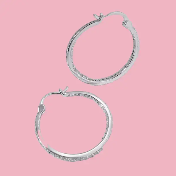 Cubic Zirconia Zirconia Hoop Earrings