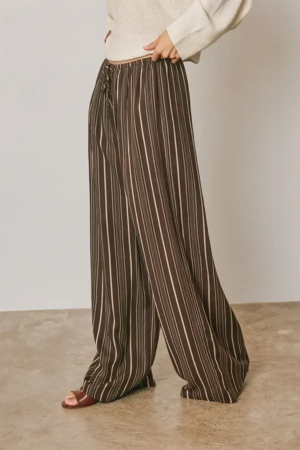 Stripe Drawstring Pants