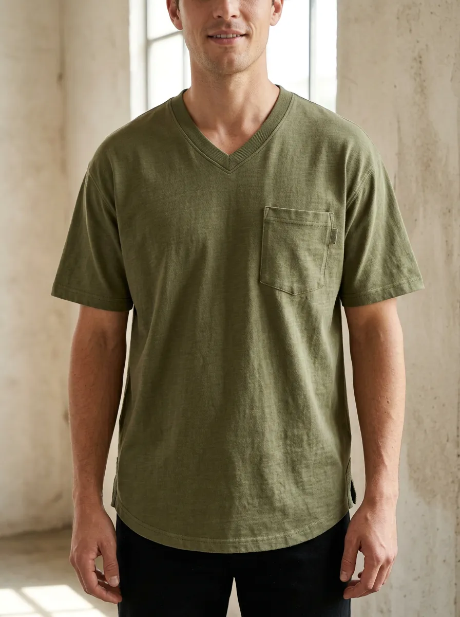Men's Utility T-Shirt with Side Slits