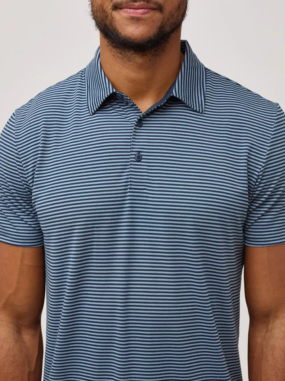 Striped Performance Polo Shirt