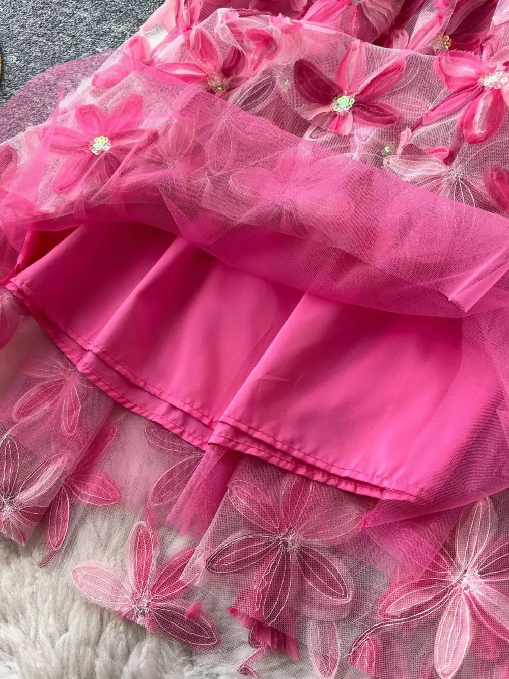 Floral Mesh Skirt