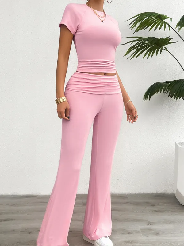 Clean Slim Fit Short Sleeve Long Shorts